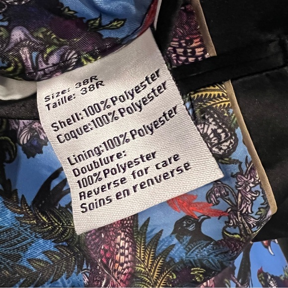 Paisley & Gray Men’s Slim Fit Geometric Lined Jacket Blazer Sport Coat Size 38R - Picture 15 of 16